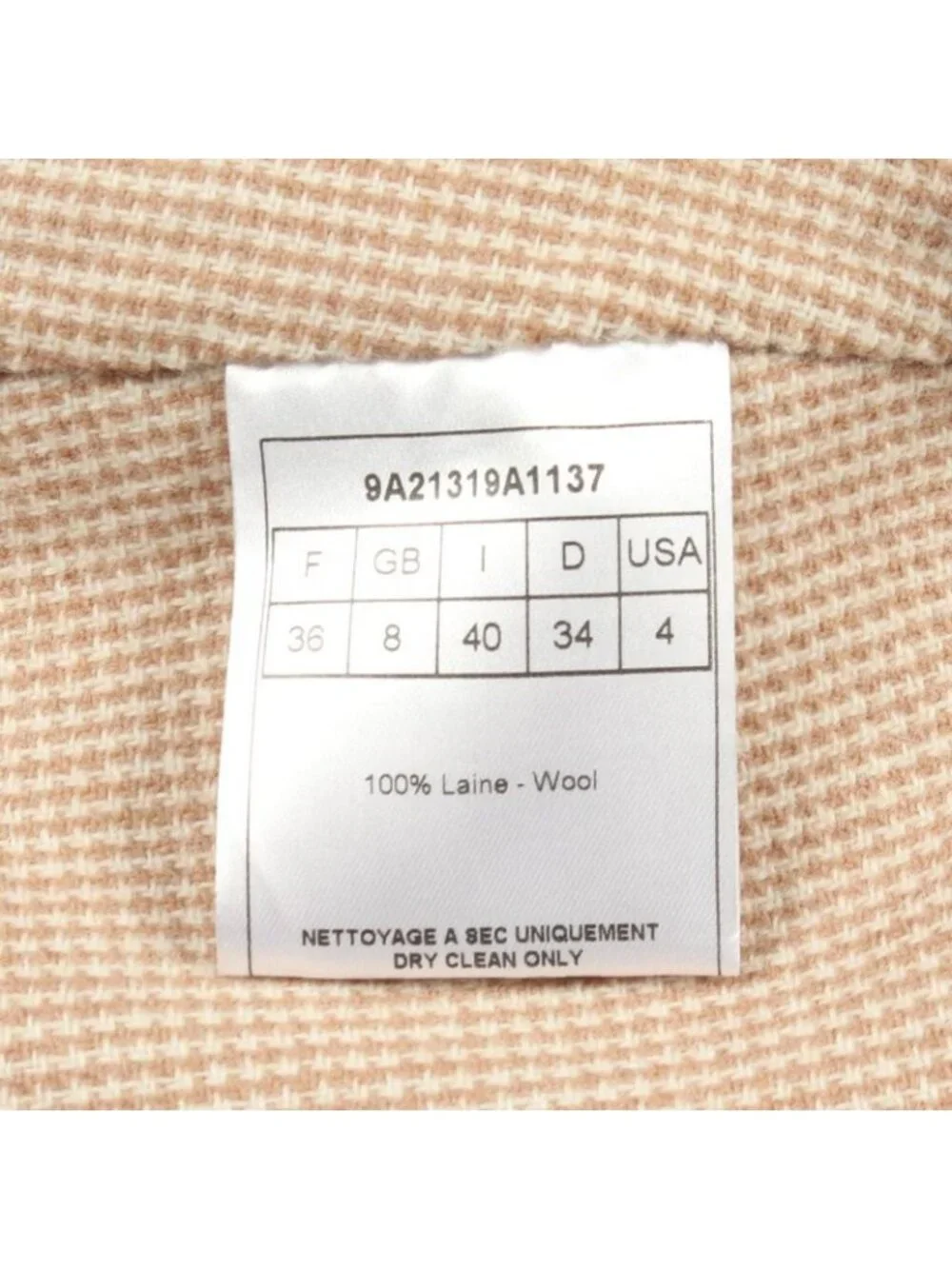 Dior Suit Jacket Beige Wool Set